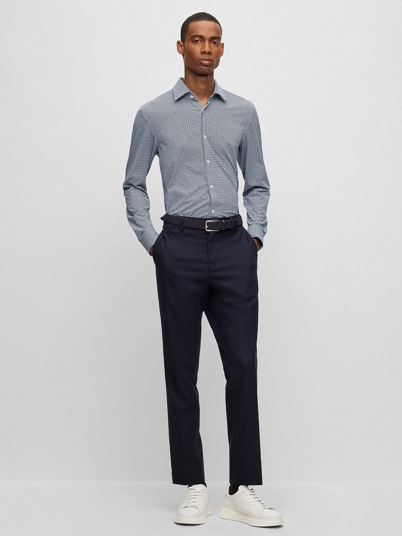 BOSS | Anzughose TECHFLANELL | blau